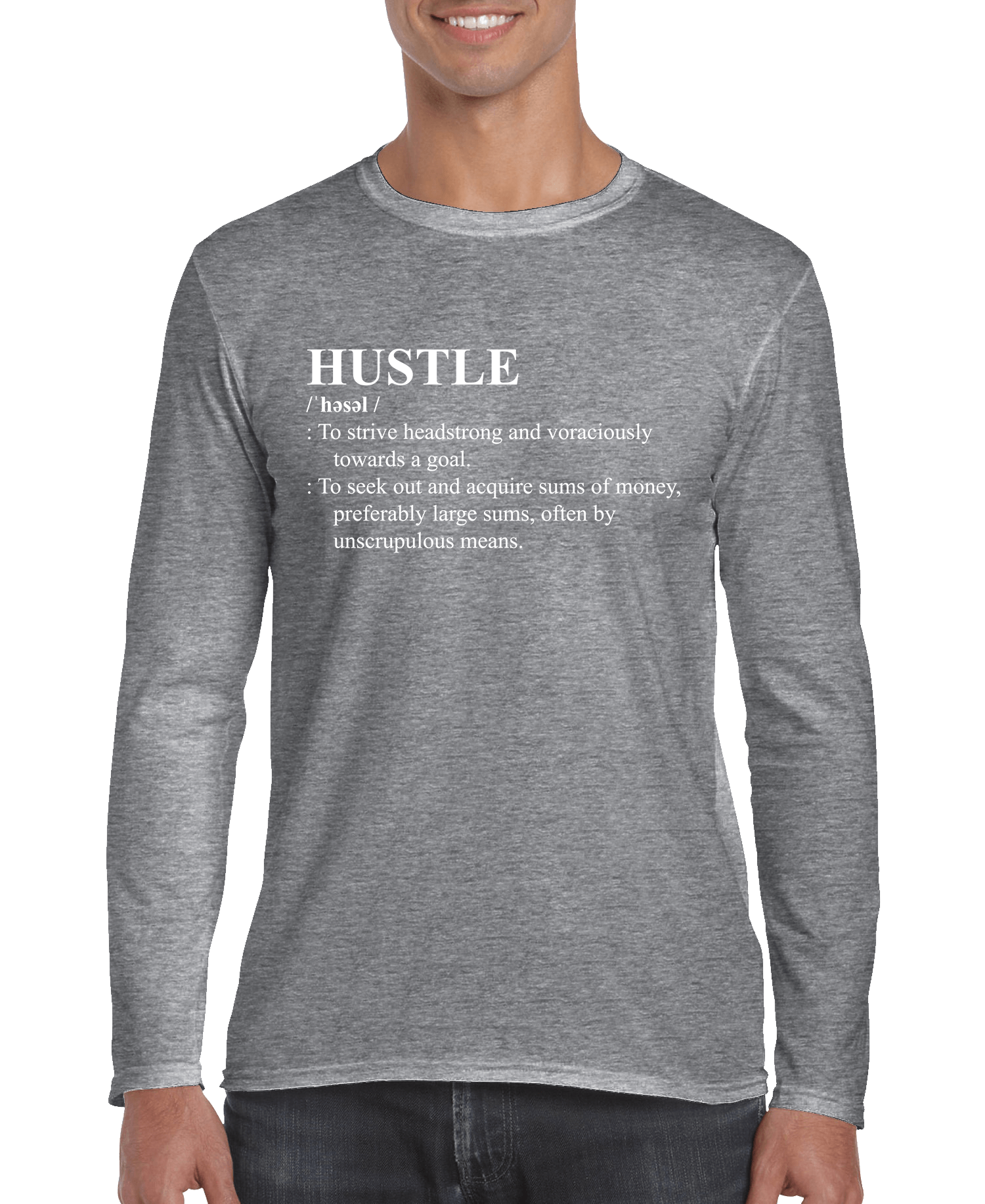 HUSTLE Definition Men's Long Sleeve Shirt
