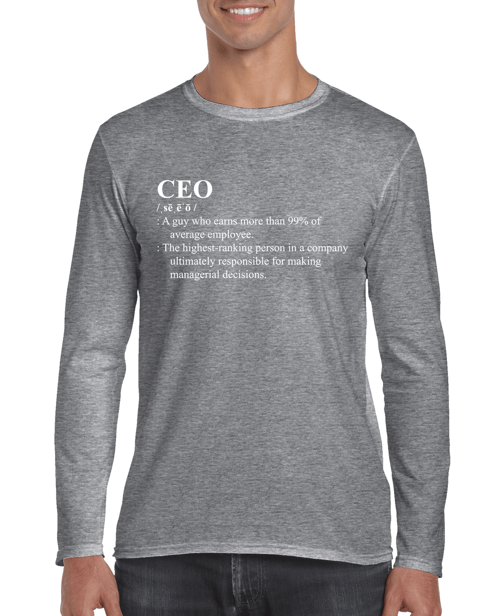 CEO Definition Men's Long Sleeve Shirt