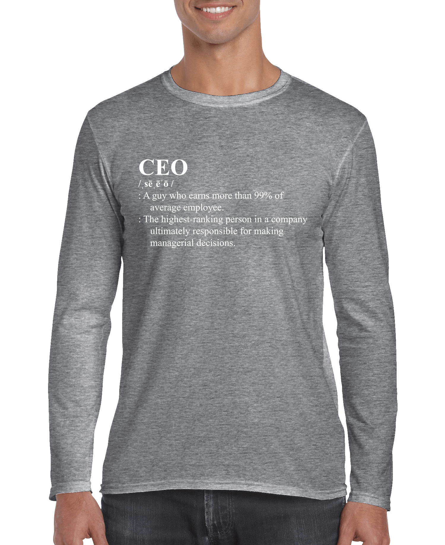 CEO Definition Men's Long Sleeve Shirt