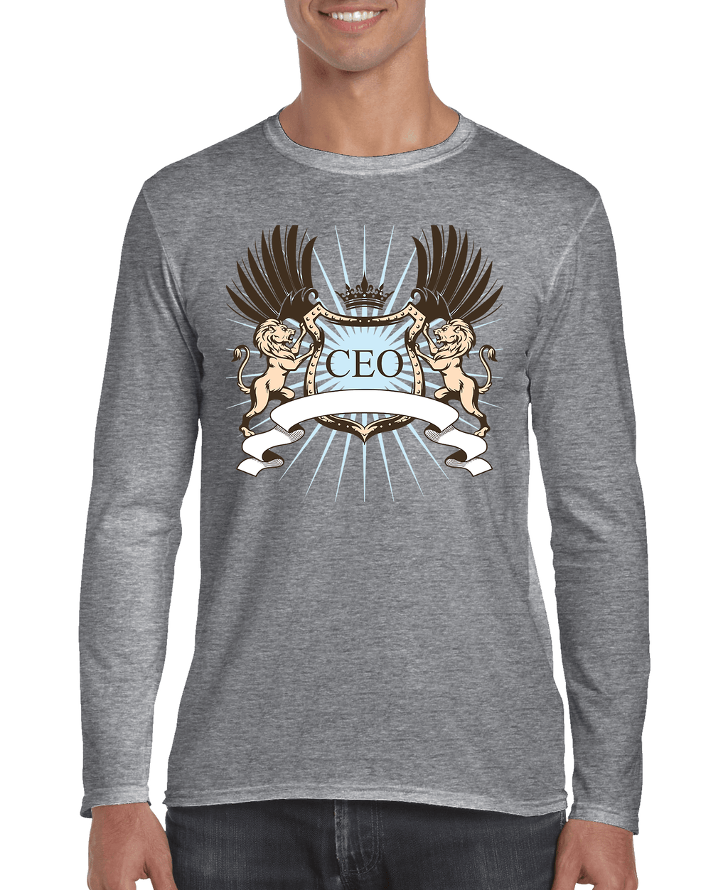 CEO Lion Crest Men's Long Sleeve Shirt