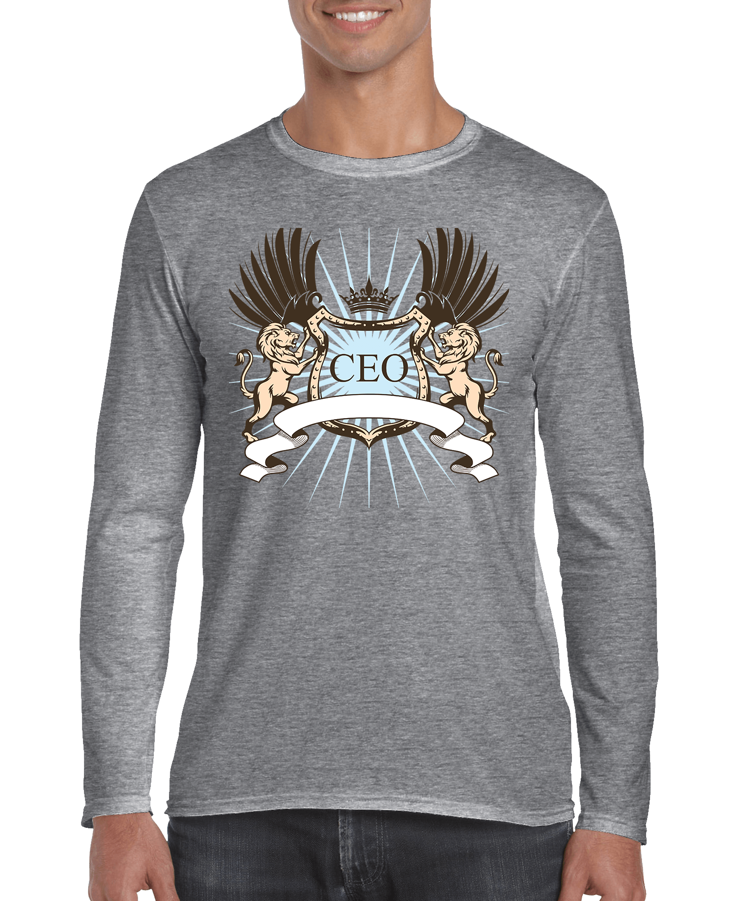 CEO Lion Crest Men's Long Sleeve Shirt