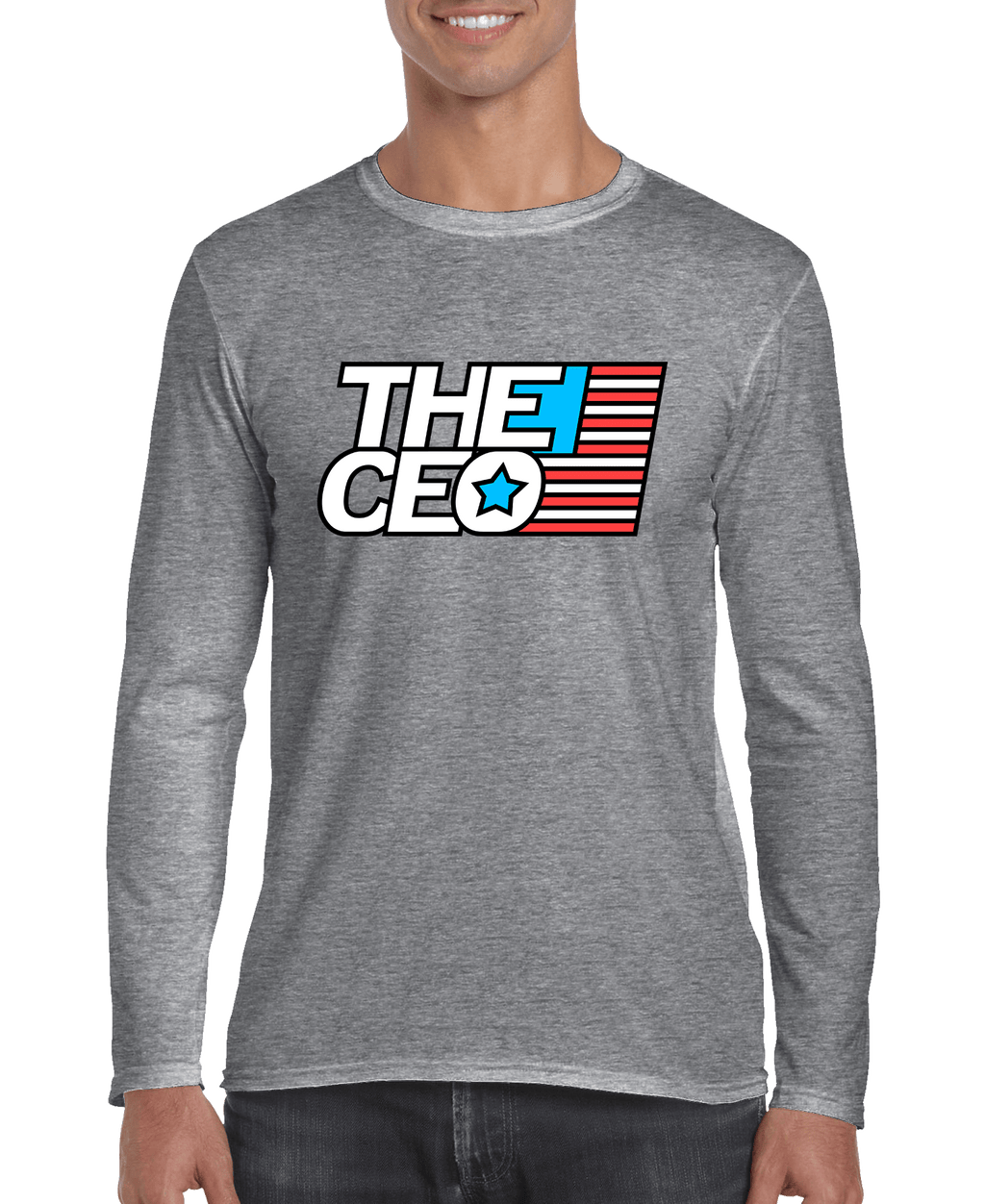 American Flag The CEO Men's Long Sleeve Shirt