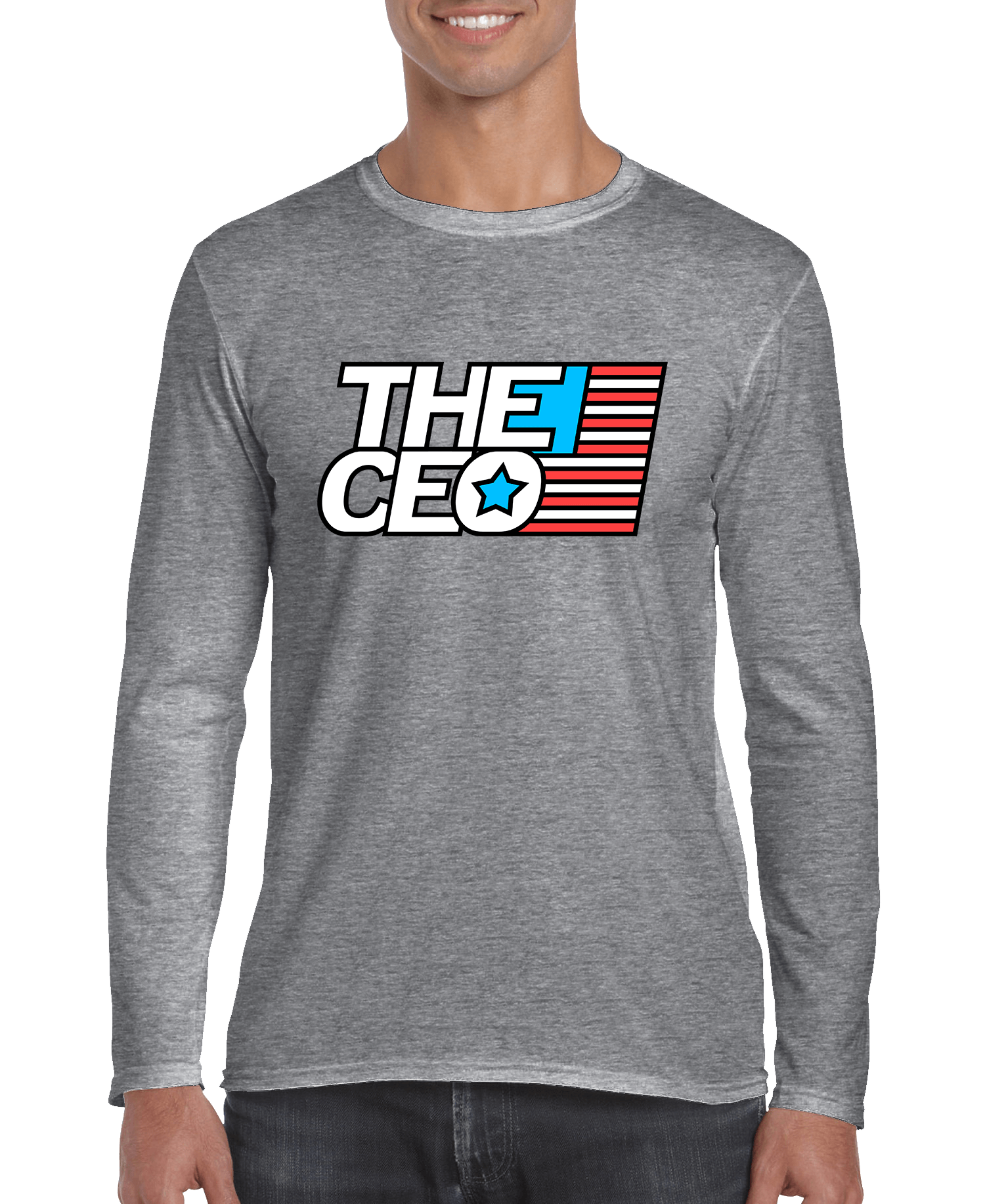 American Flag The CEO Men's Long Sleeve Shirt
