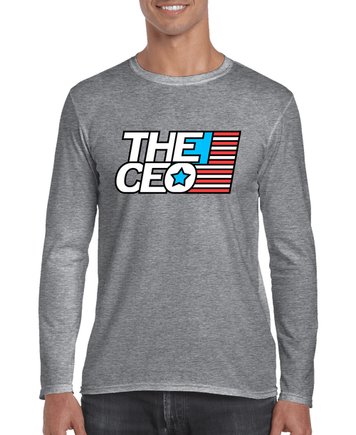 American Flag The CEO Men's Long Sleeve Shirt