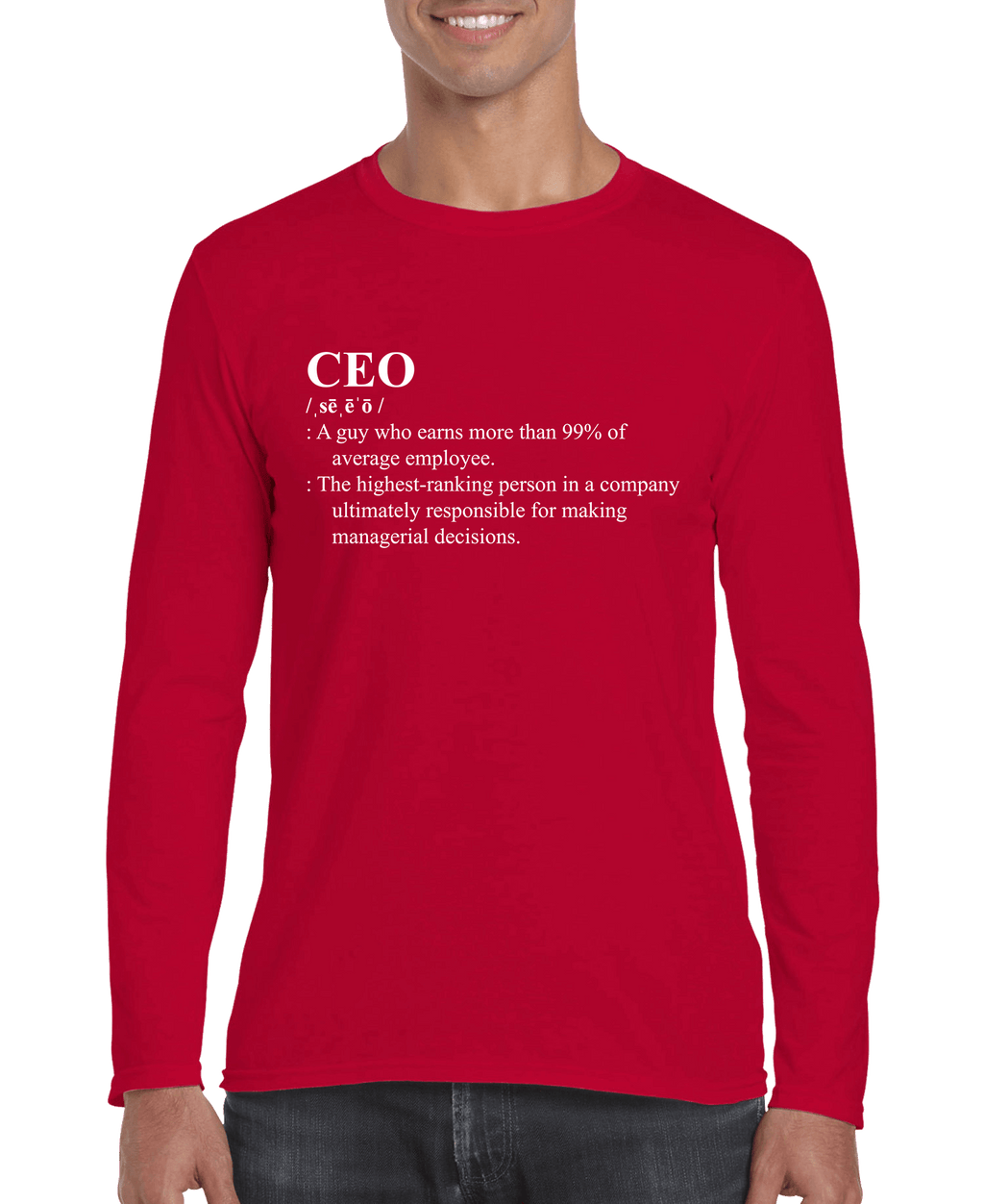 CEO Definition Men's Long Sleeve Shirt