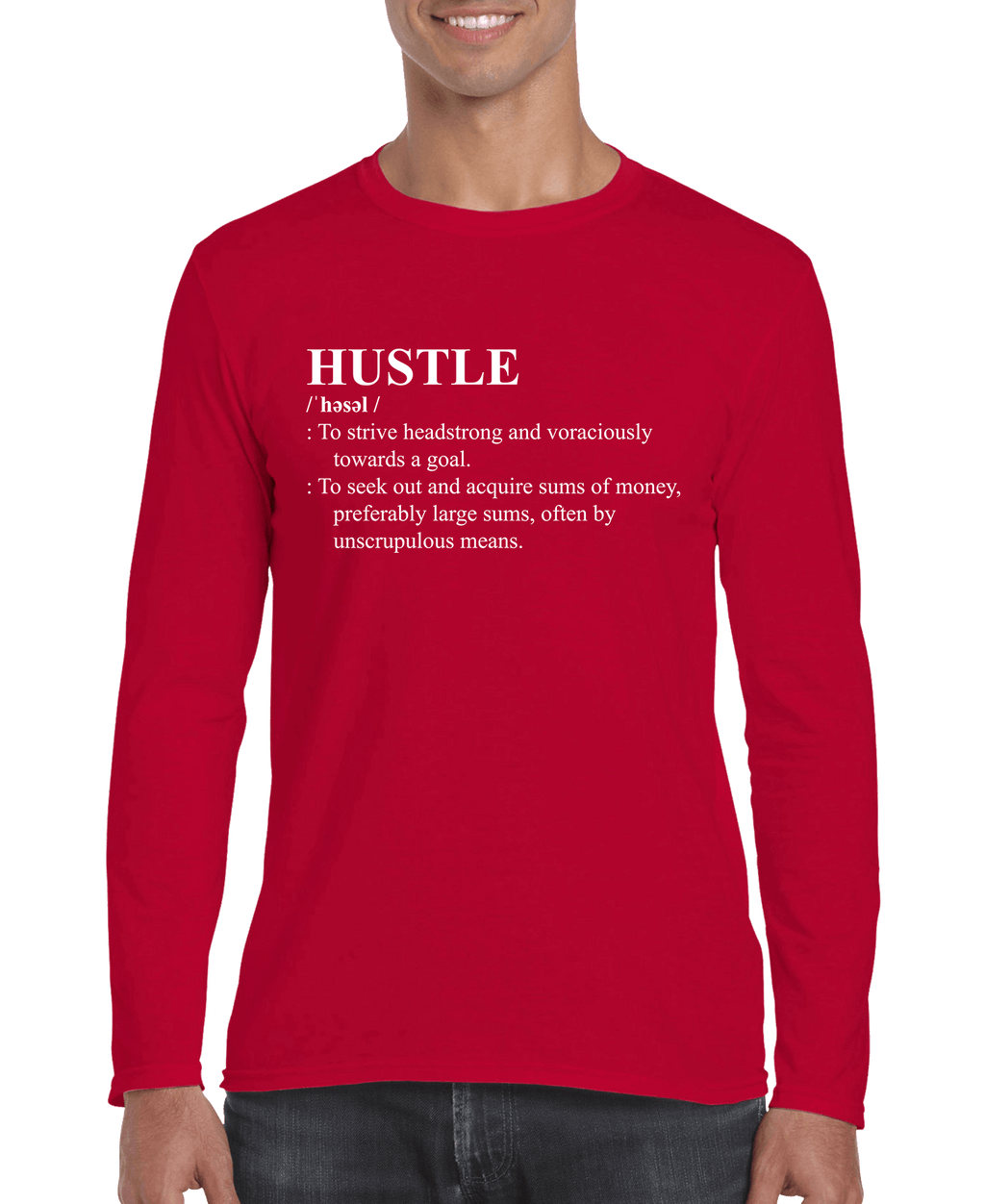 HUSTLE Definition Men's Long Sleeve Shirt