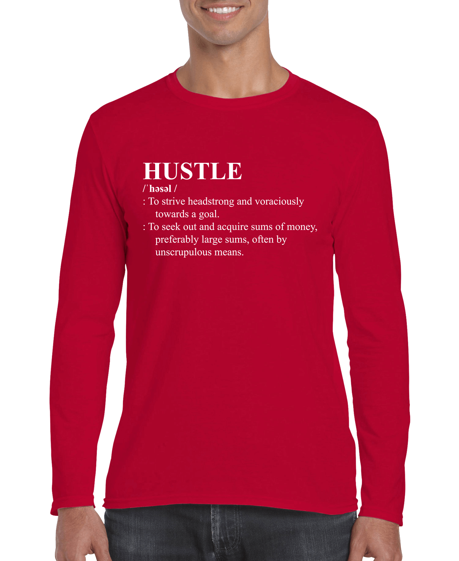 HUSTLE Definition Men's Long Sleeve Shirt