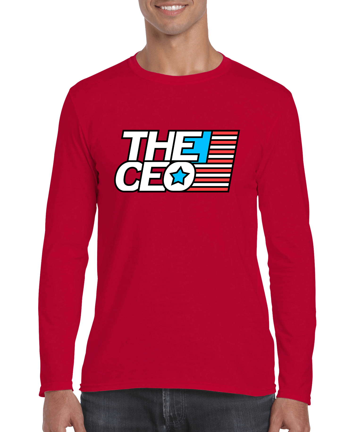 American Flag The CEO Men's Long Sleeve Shirt